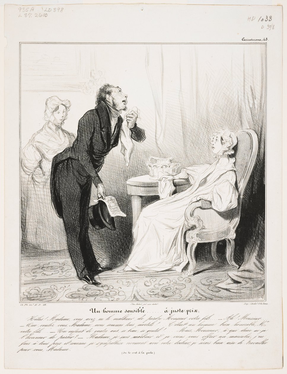 En känslig man (Caricaturana 43) av Honoré Daumier