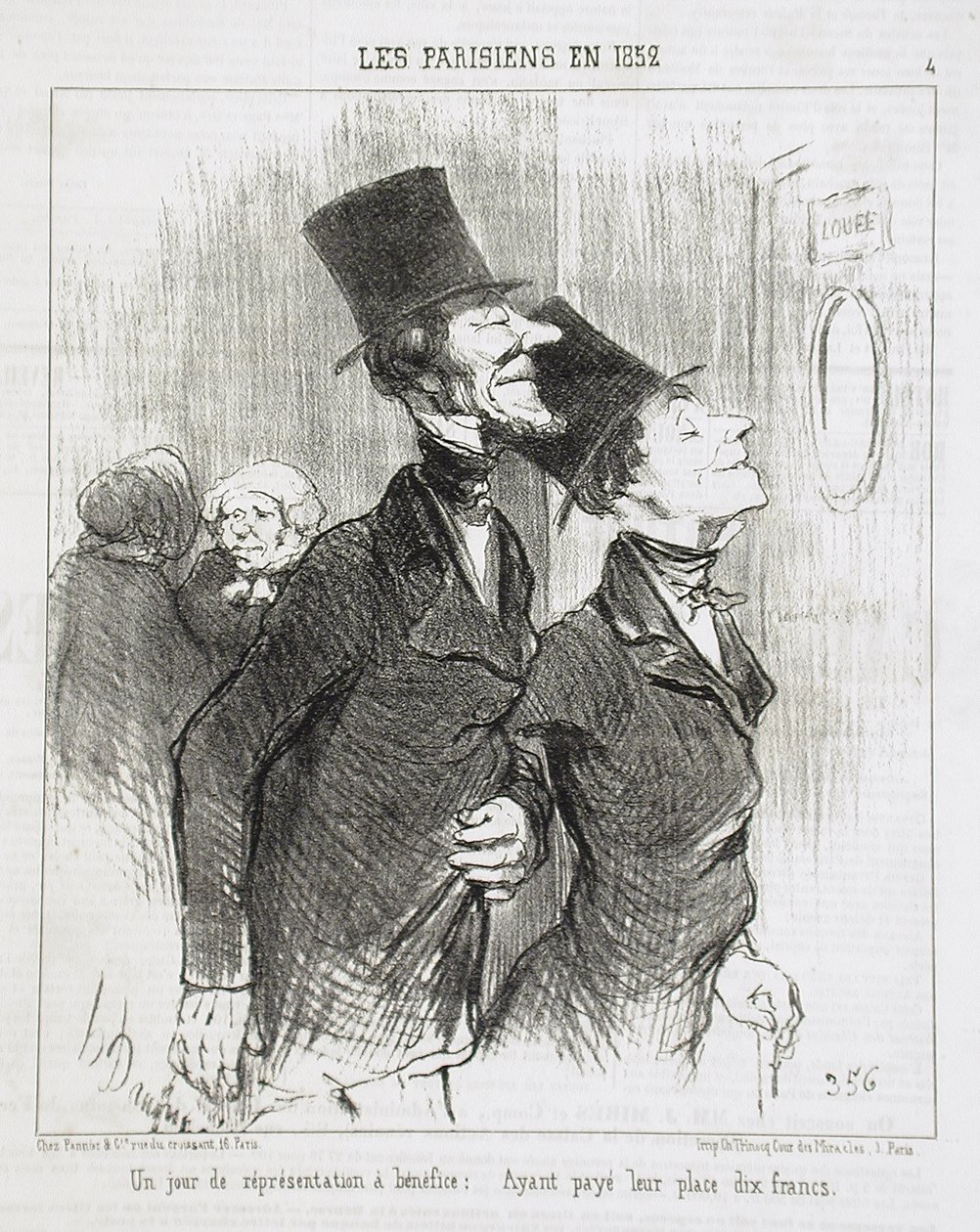 En dag med välgörenhetsföreställning! av Honoré Daumier