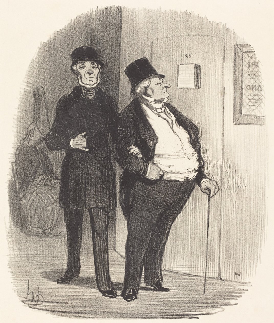 En kväll till ära för en välgörenhetsföreställning... av Honoré Daumier