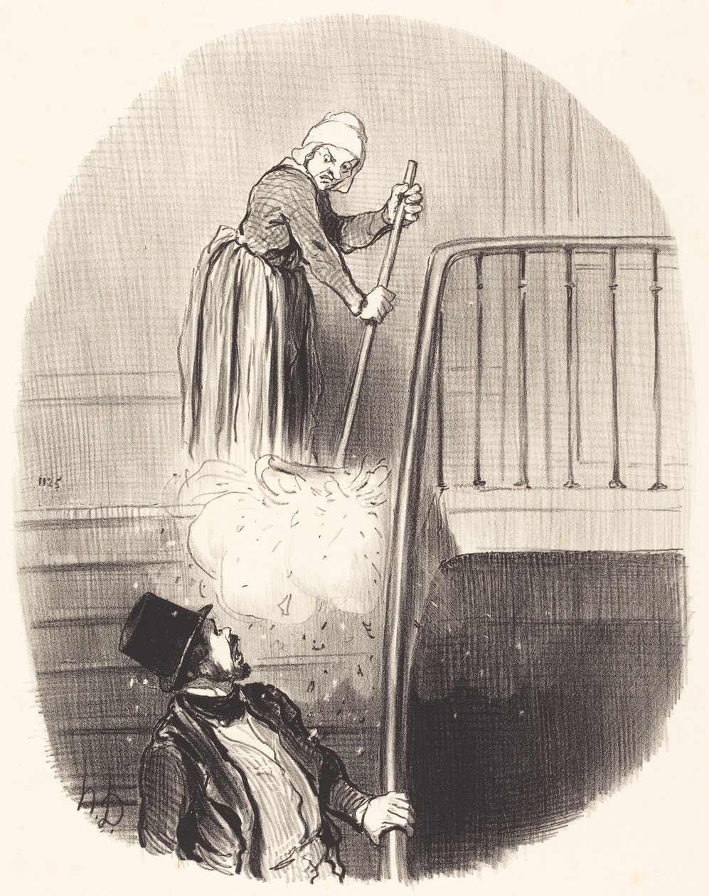 En hyresgäst som glömde något den 1 januari av Honoré Daumier