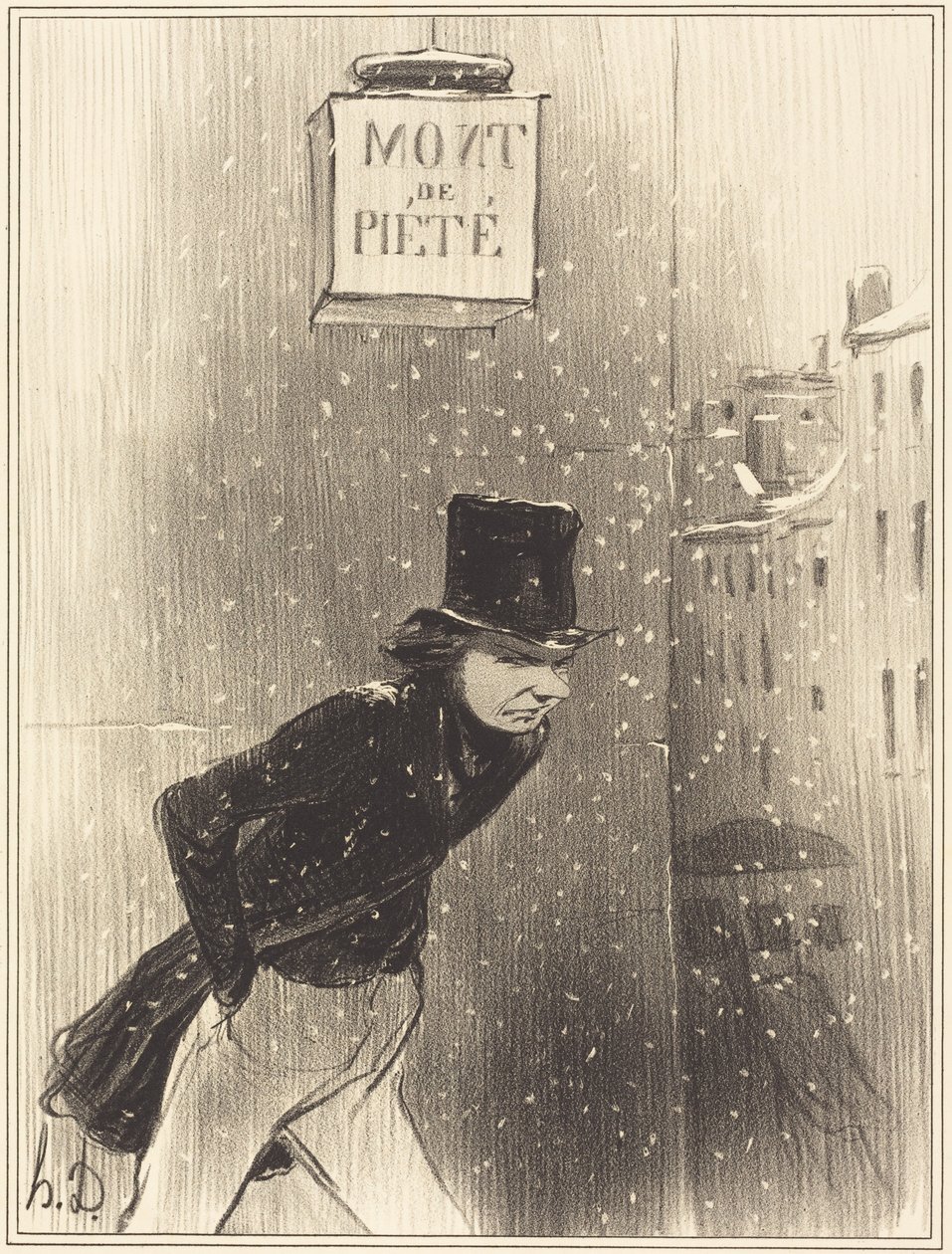 En man som inte har koll på sina affärer av Honoré Daumier