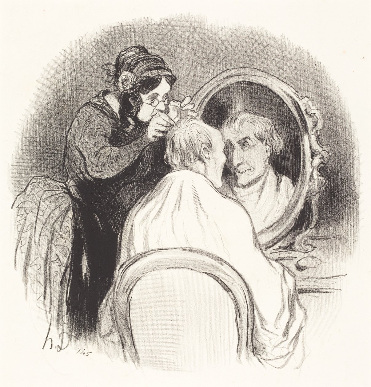 En gentleman som börjar bli för ung av Honoré Daumier