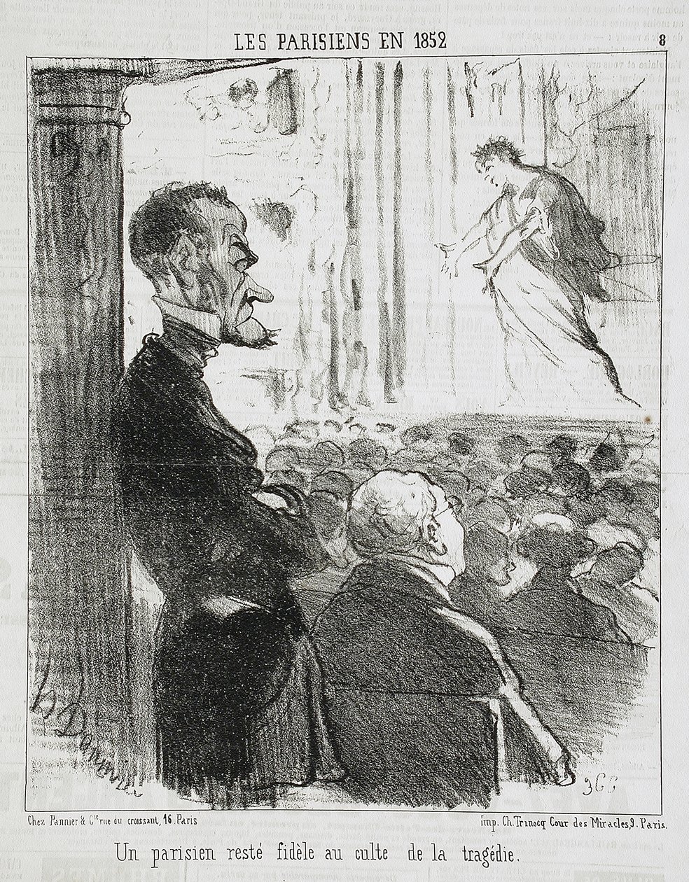 En parisare som förblev trogen... av Honoré Daumier