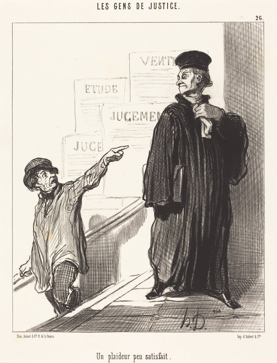 En föga nöjd kärande av Honoré Daumier