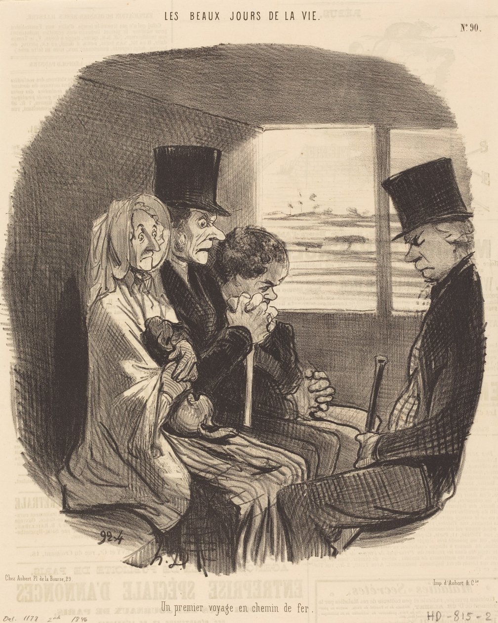 En första resa med järnväg av Honoré Daumier