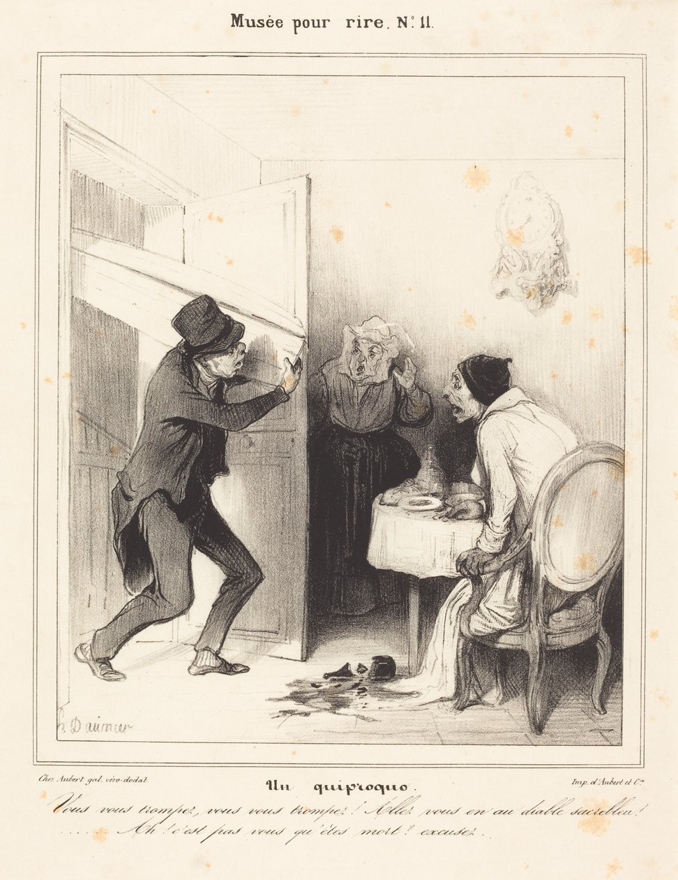Ett missförstånd - Ni tar fel... gå... åt helvete... av Honoré Daumier