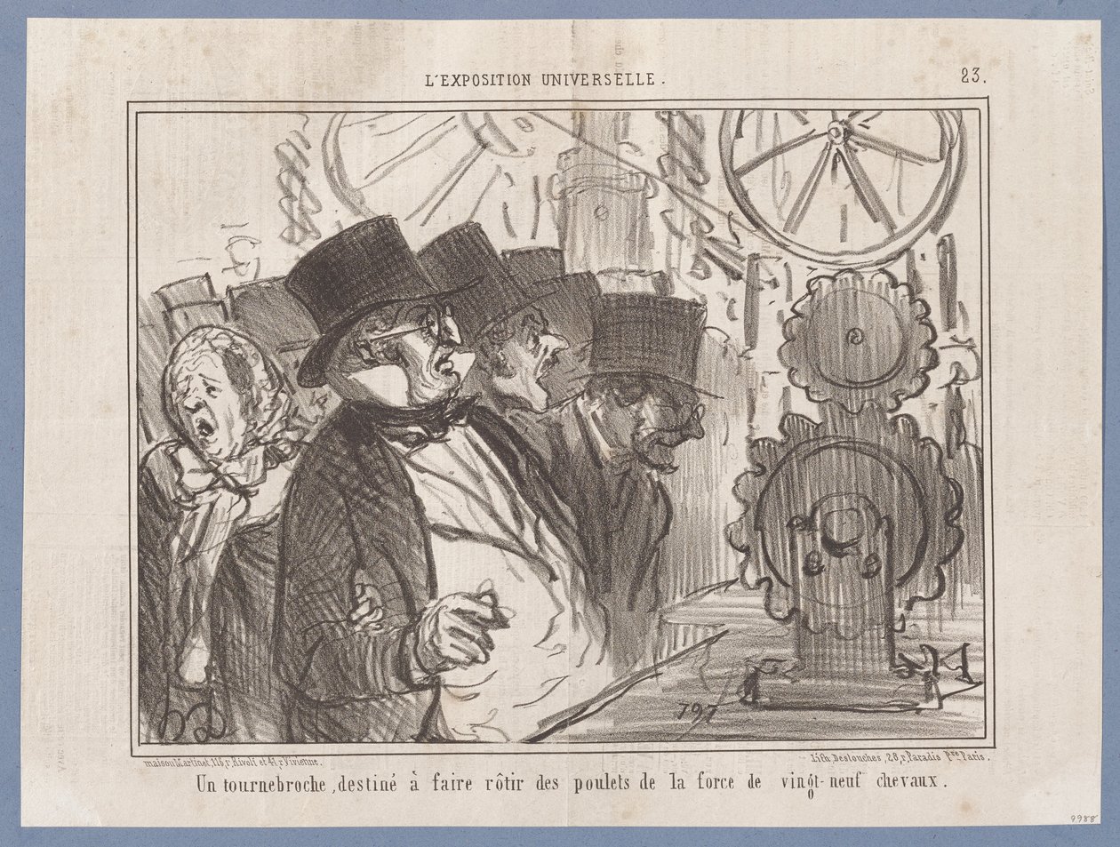 En stekvändare avsedd ... (Världsutställningen), ur Le Charivari av Honoré Daumier