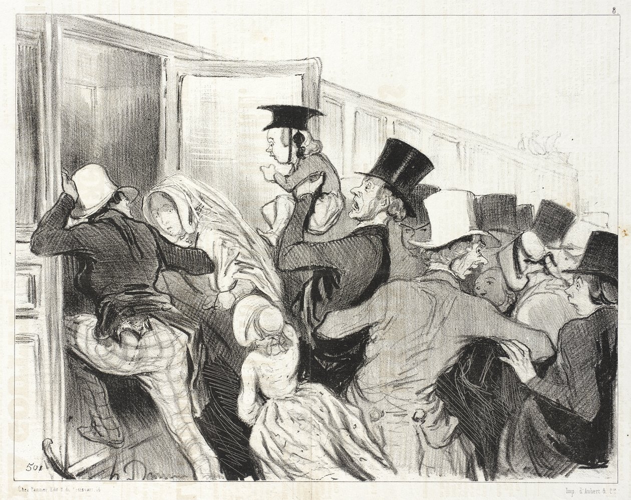 En överfallen diligens av Honoré Daumier