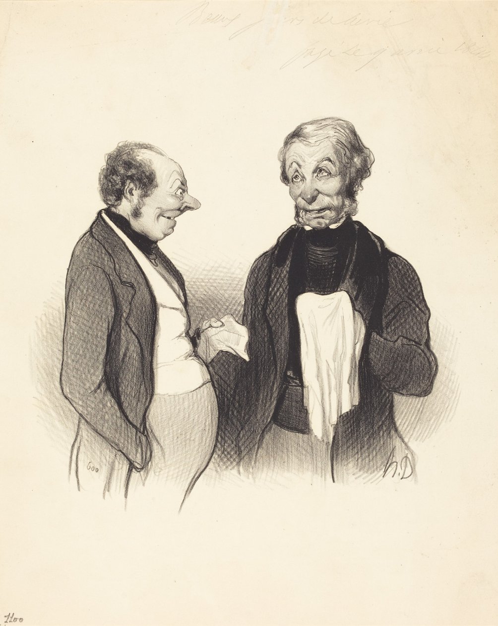 En lycklig nyhet av Honoré Daumier