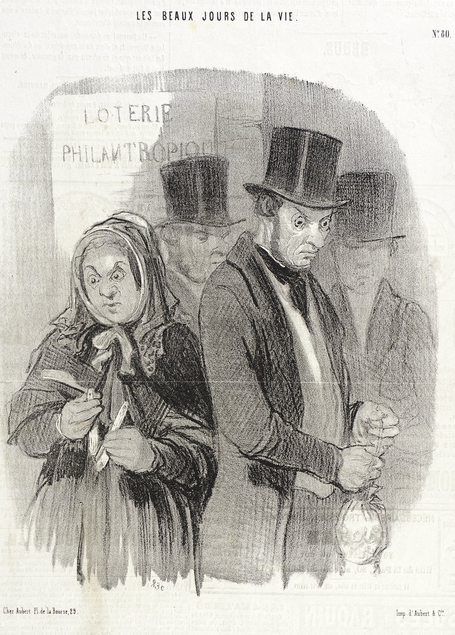 Ett filantropiskt lotteri av Honoré Daumier
