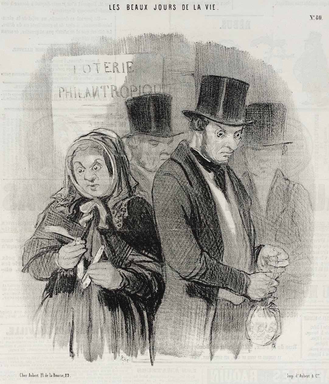 Ett filantropiskt lotteri av Honoré Daumier