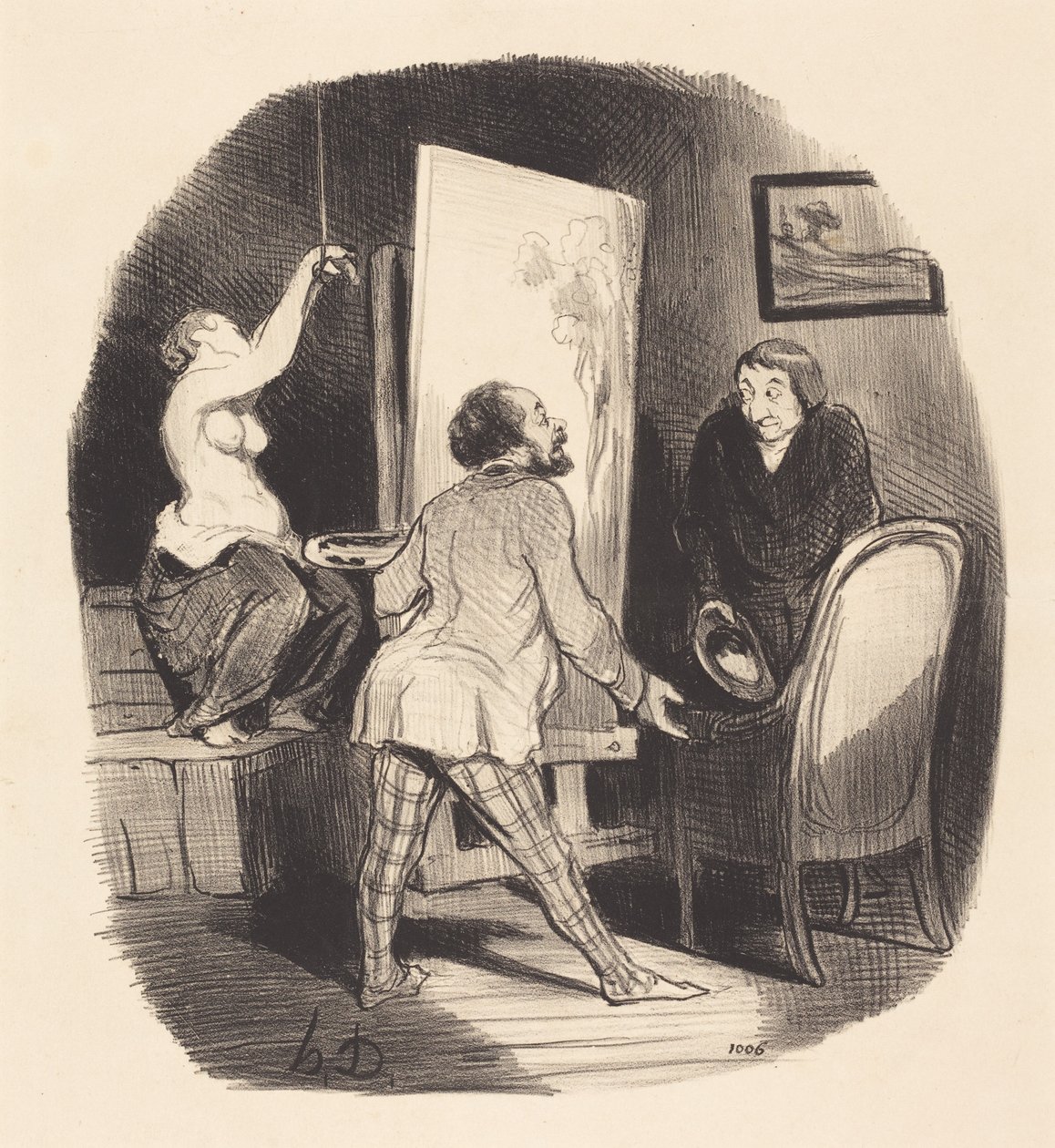En svår position av Honoré Daumier