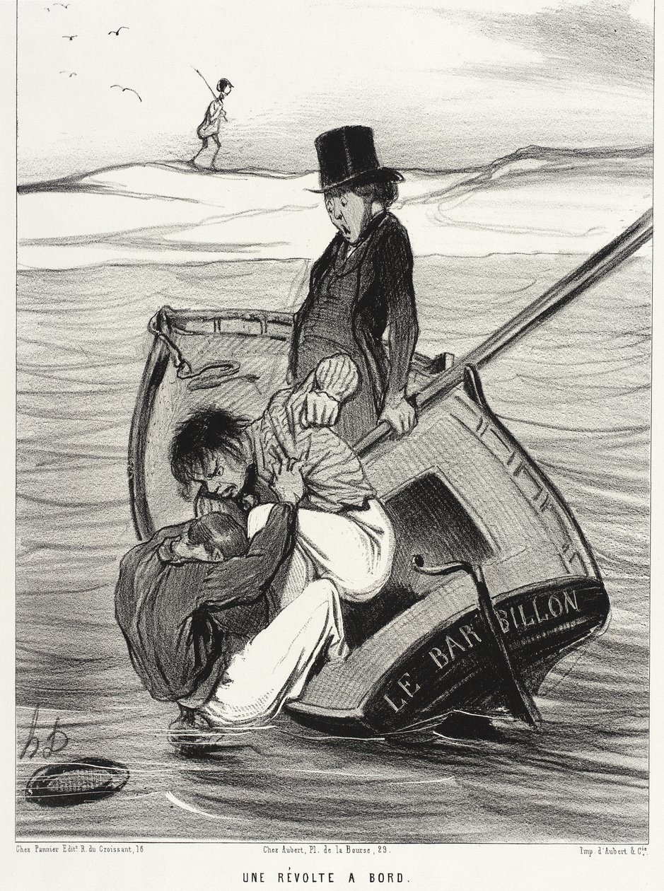 Ett uppror ombord av Honoré Daumier