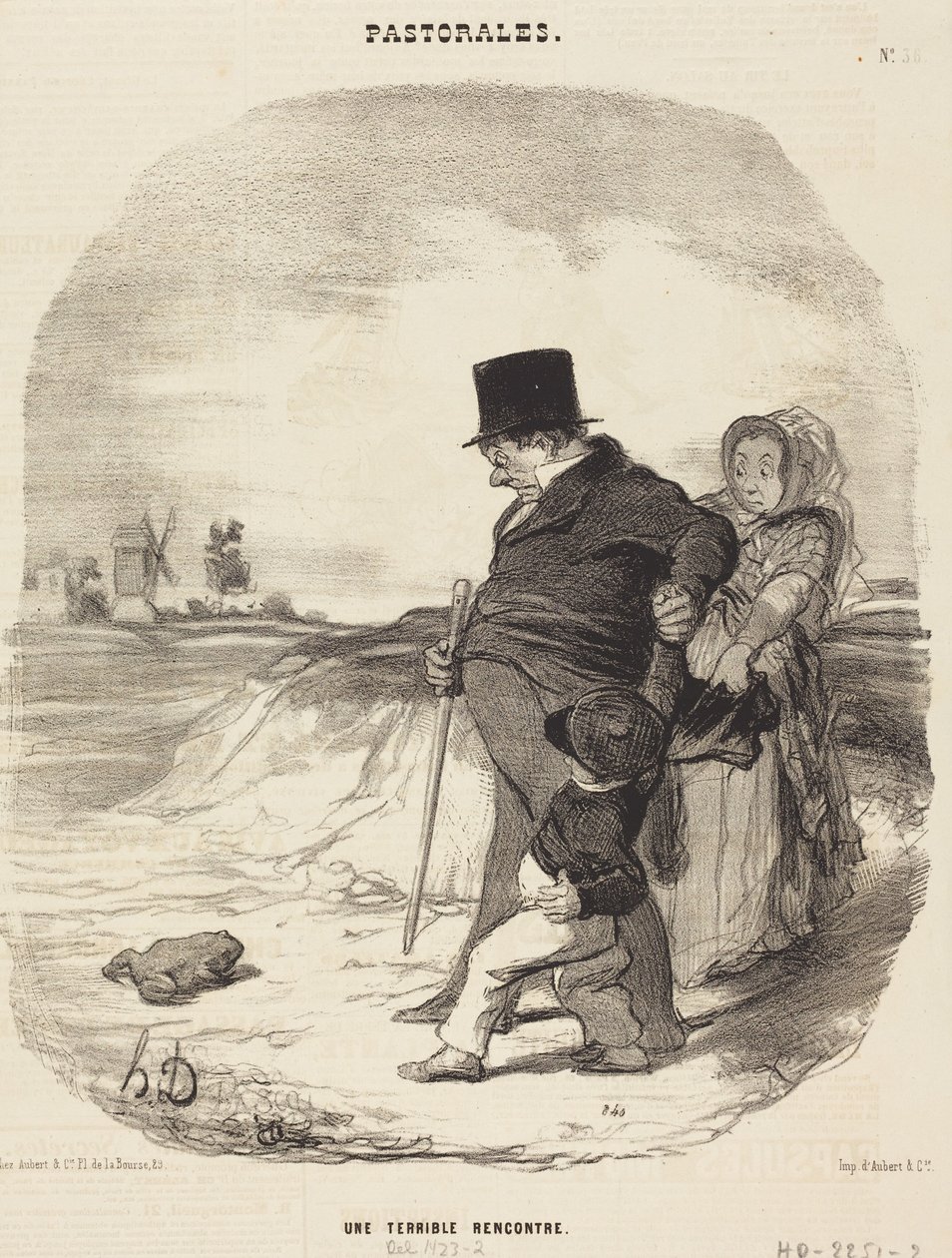 Ett fruktansvärt möte av Honoré Daumier