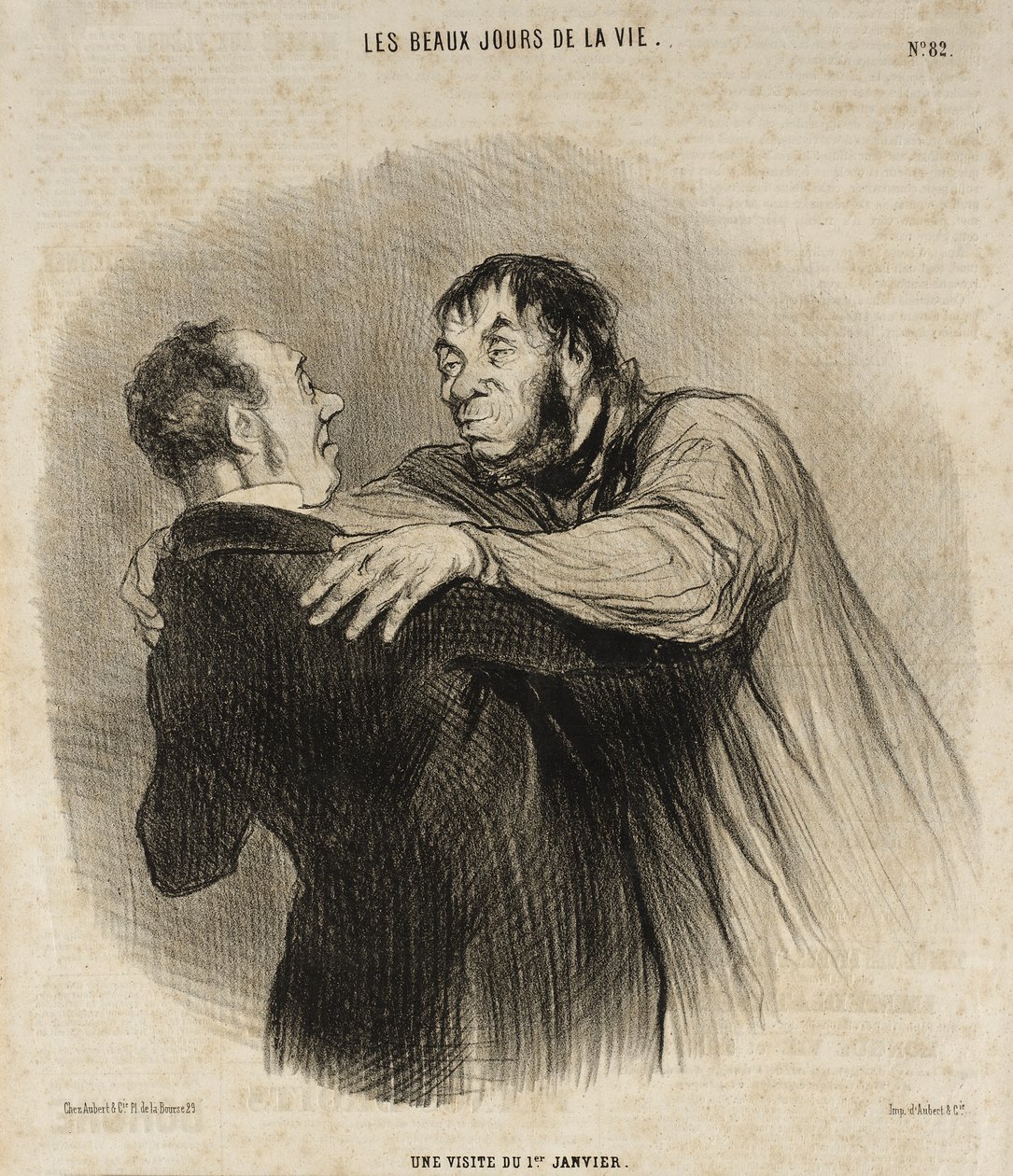 Ett besök den 1 januari av Honoré Daumier