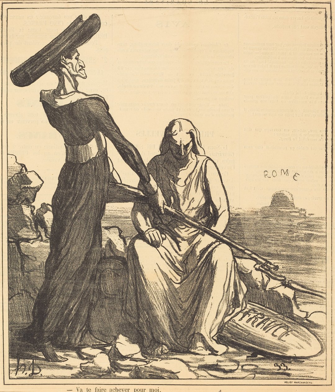 Gå och låt dig dödas för min skull av Honoré Daumier