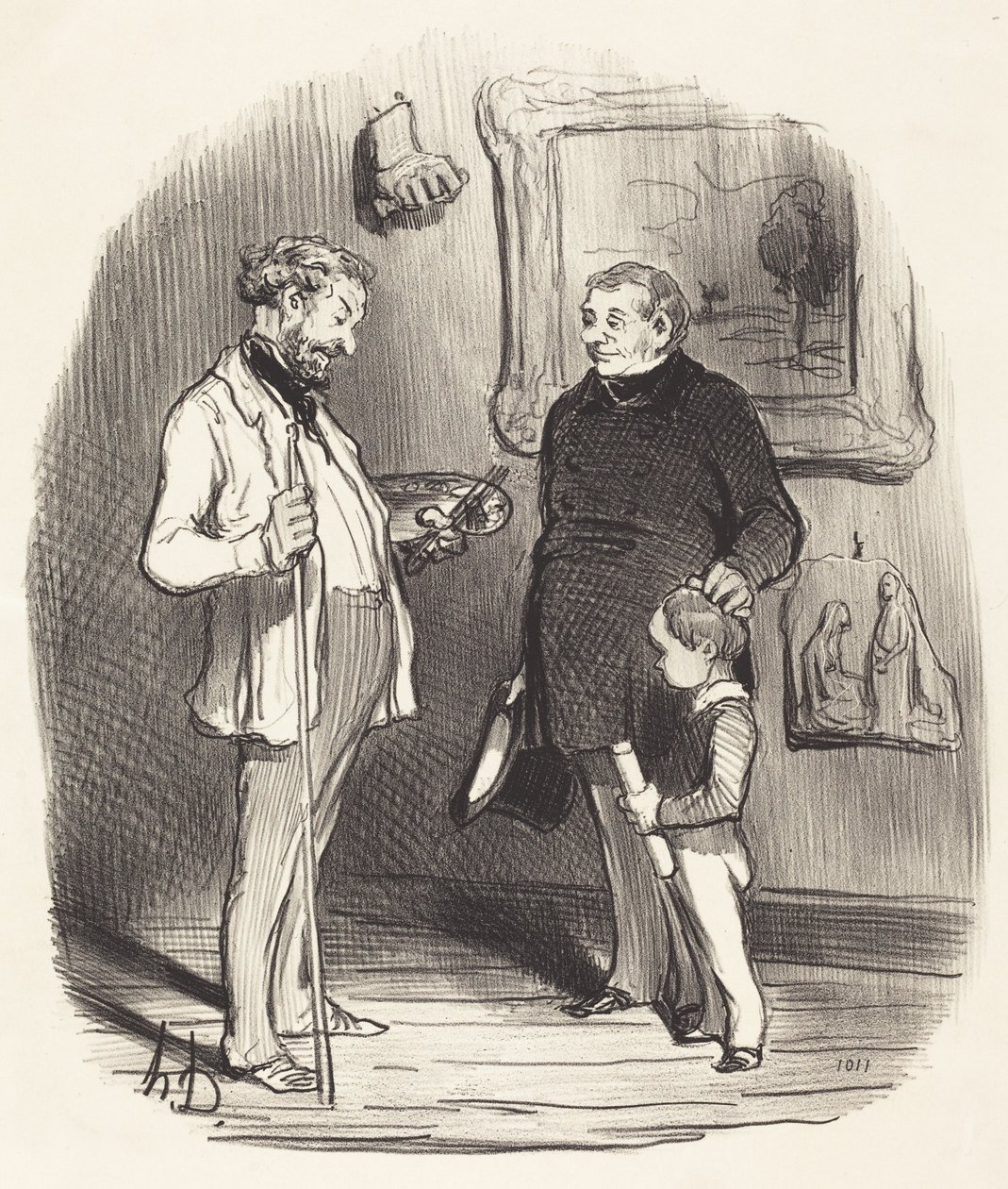 Där är min lille... om han inte har tillräckliga medel... av Honoré Daumier