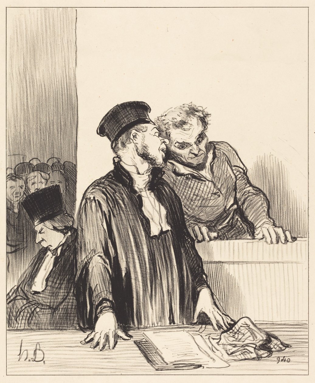 Här kommer åklagarmyndigheten och berättar saker för er… som är obehagliga… av Honoré Daumier