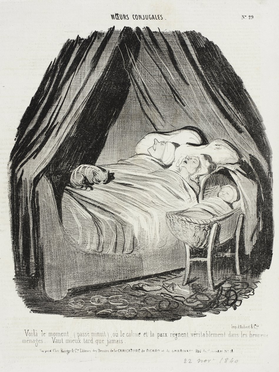 Här är timmen (efter midnatt) då lugn och frid råder... av Honoré Daumier