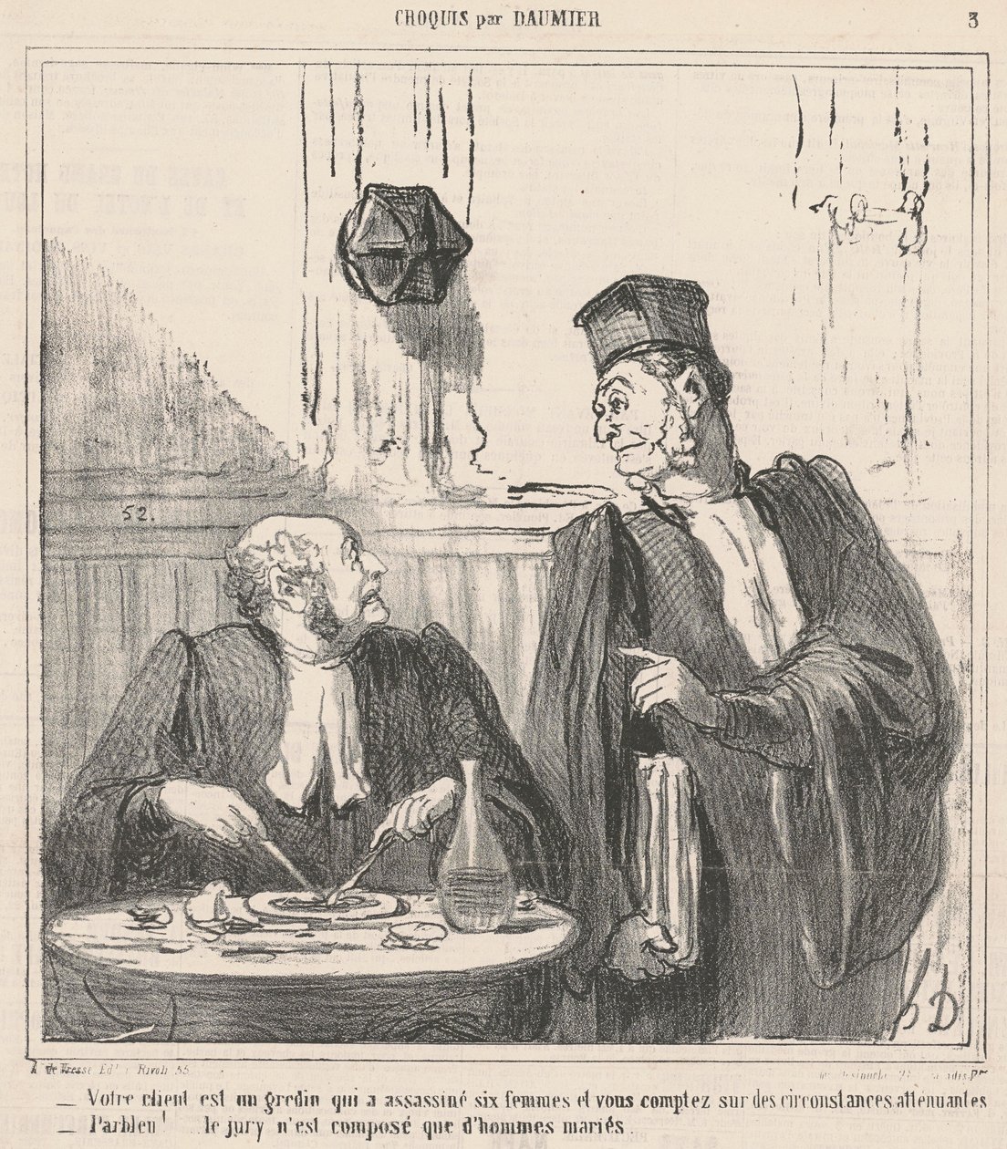 Er klient är en skurk ... av Honoré Daumier