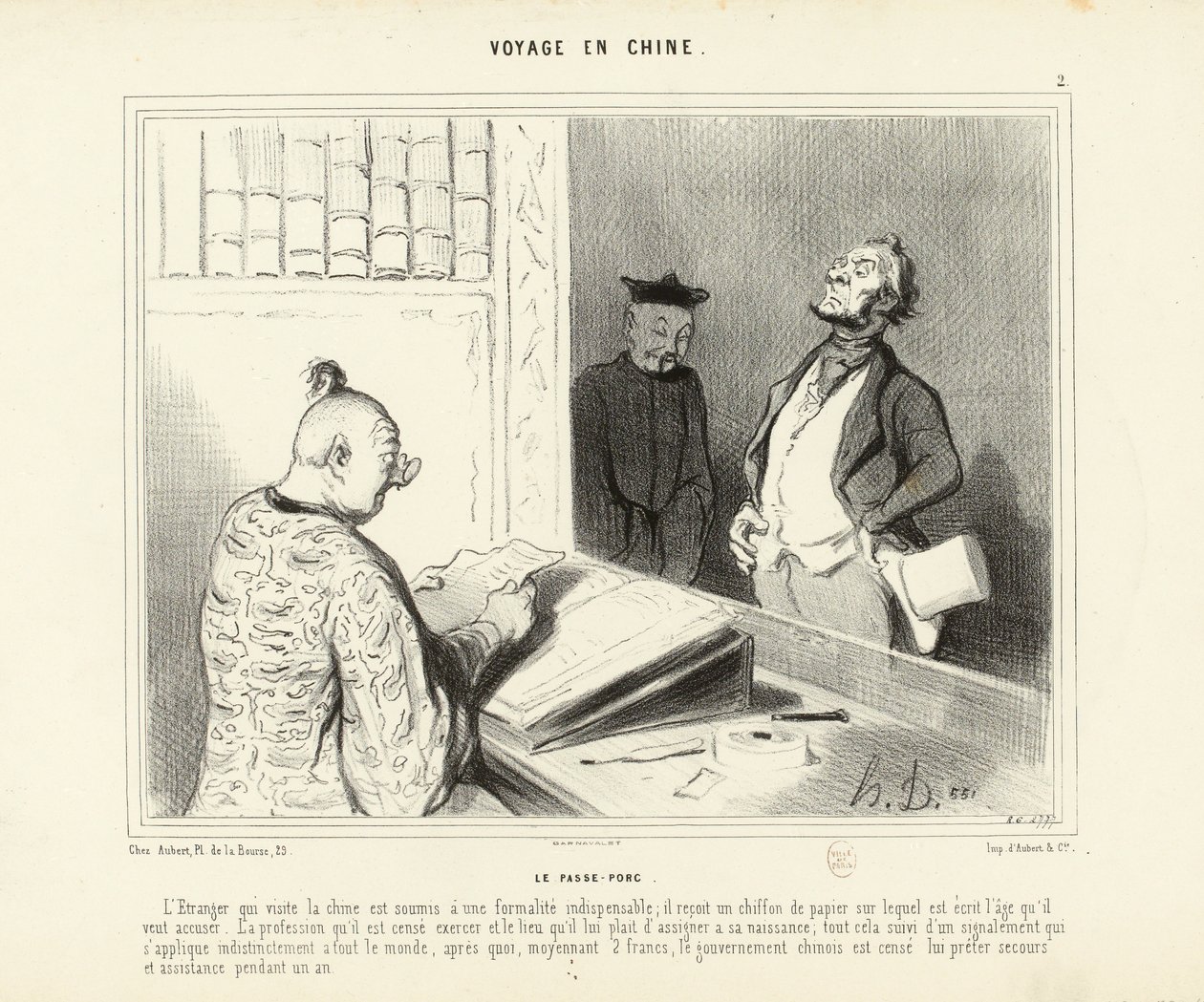 Resa i Kina nr 2: Grispasset. Främlingen som besöker Kina ... av Honoré Daumier
