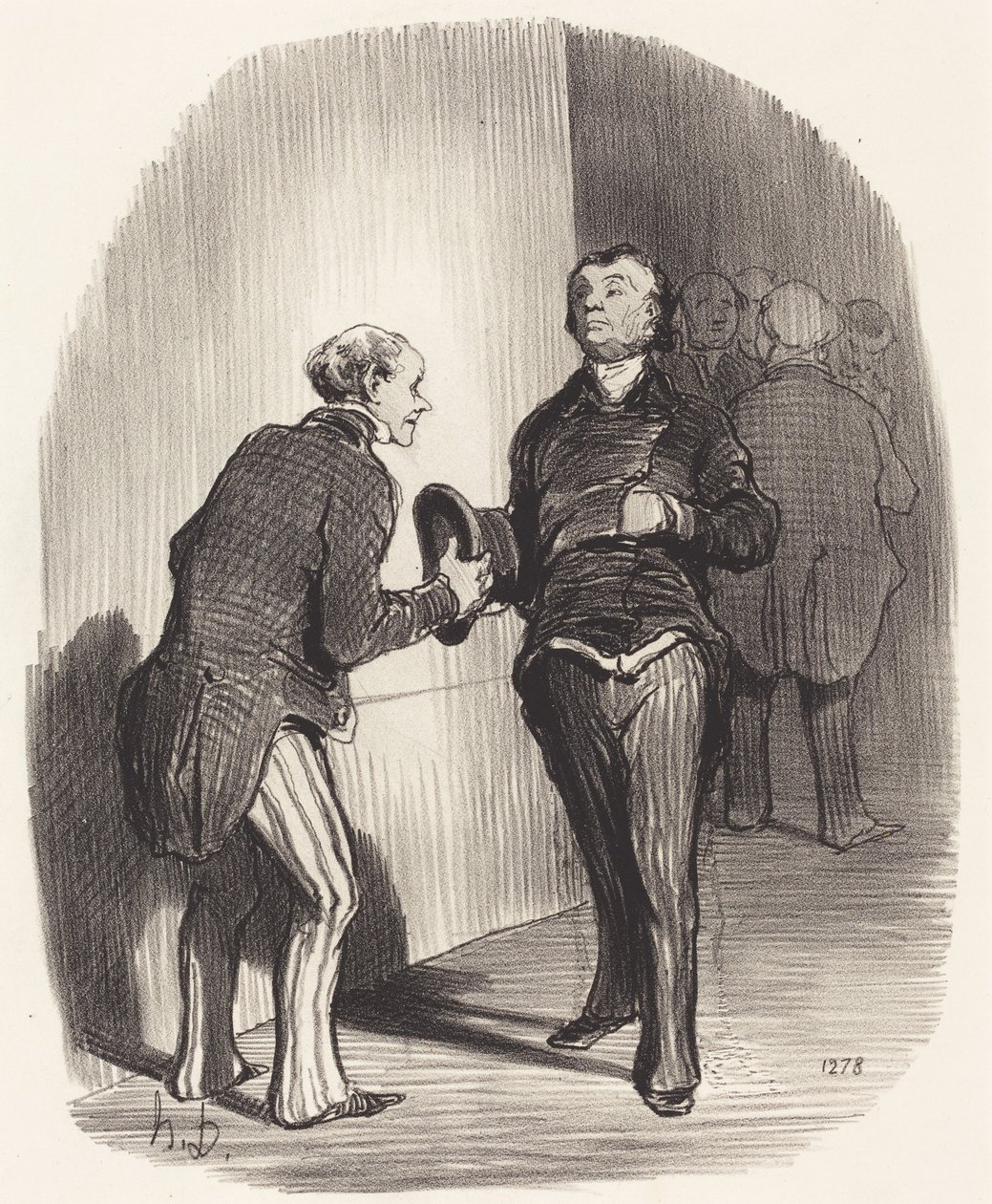 Vy över ett ministeriellt förrum... av Honoré Daumier