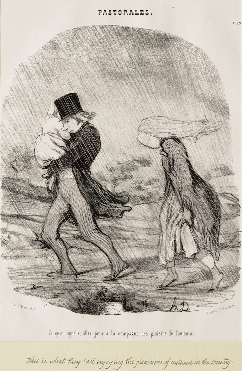 Det vi kallar att åka ut och njuta av landet av Honoré Daumier