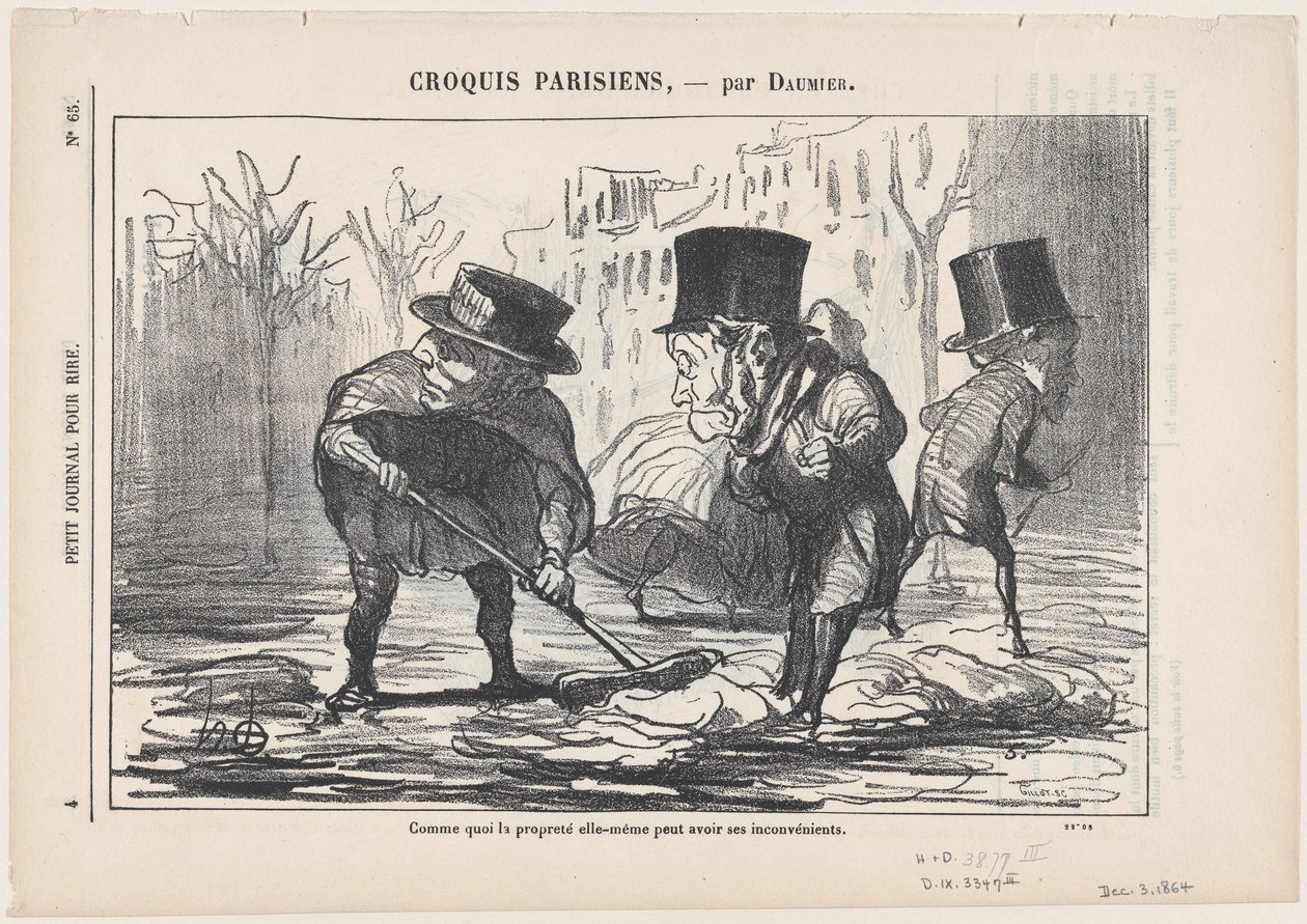 Vilket visar att även renlighet kan vara farligt, ur ”Parisian Sketches” av Honoré Daumier