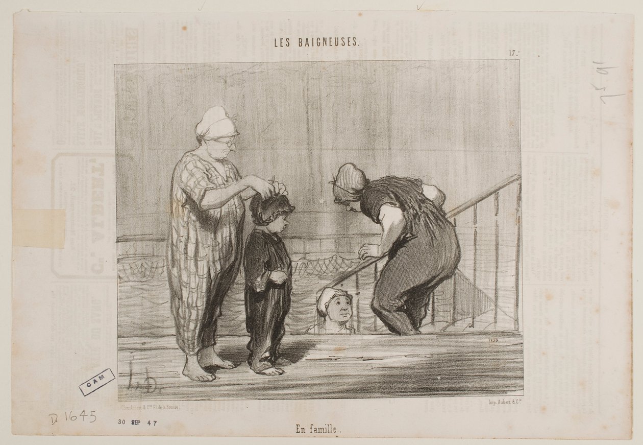 Med sin familj av Honoré Daumier