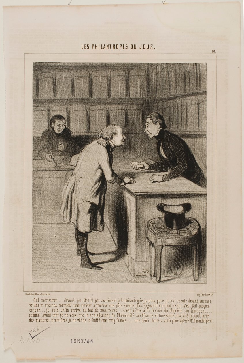 Ja, monsieur, helt hängiven staten och mitt filantropiska öde… av Honoré Daumier