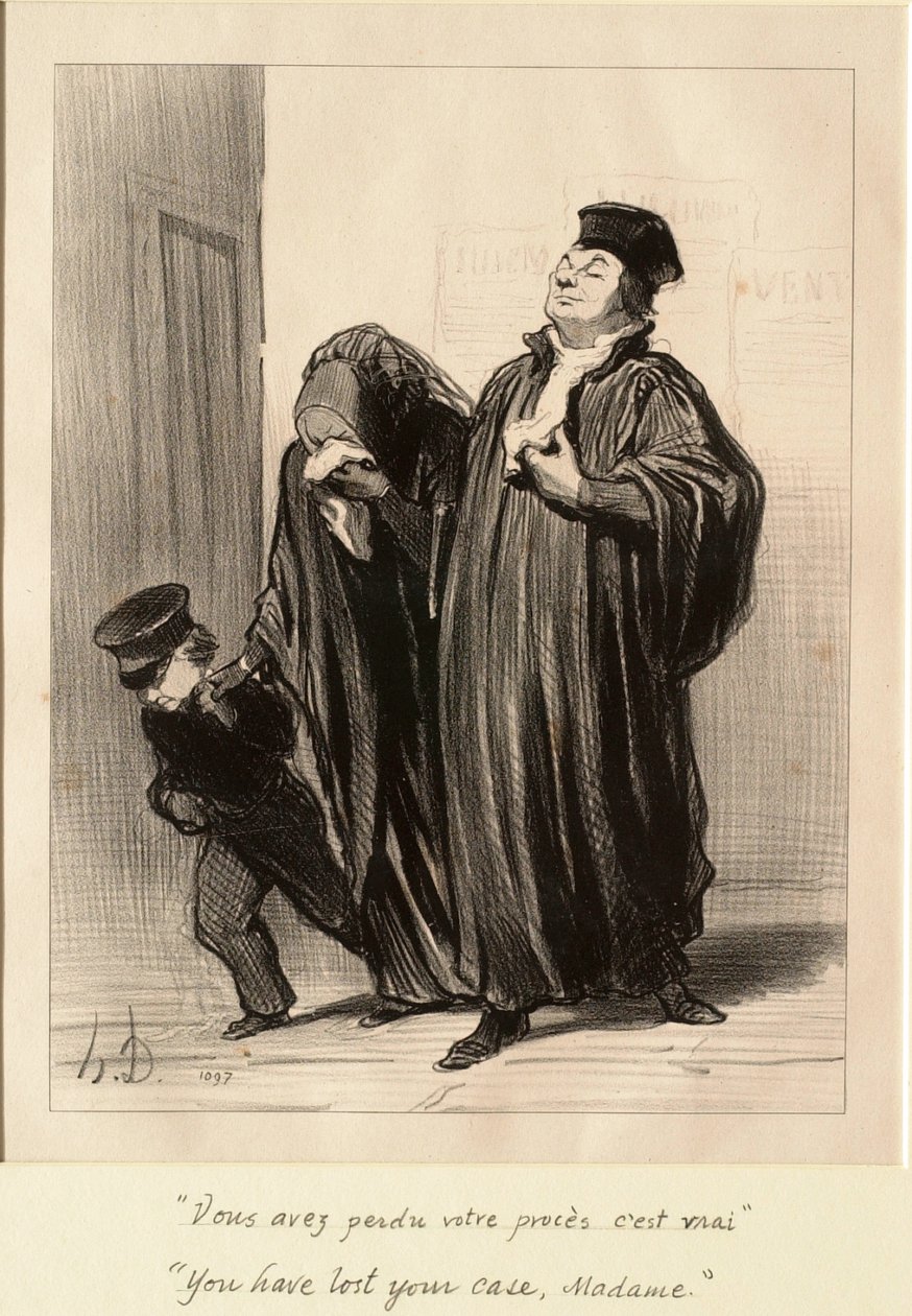 Ni har förlorat ert mål, madame av Honoré Daumier