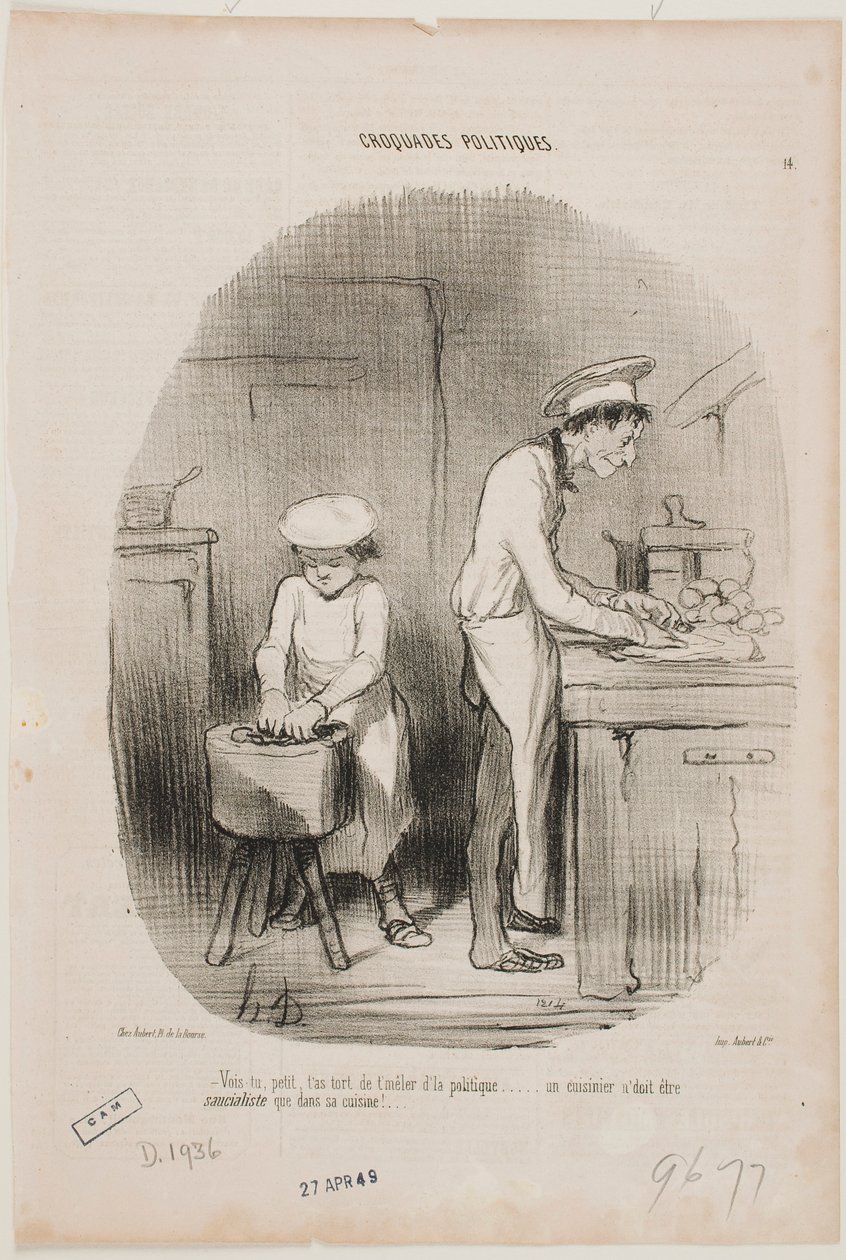 Förstår ni, unge man, ni borde verkligen inte lägga er i politiken. av Honoré Daumier