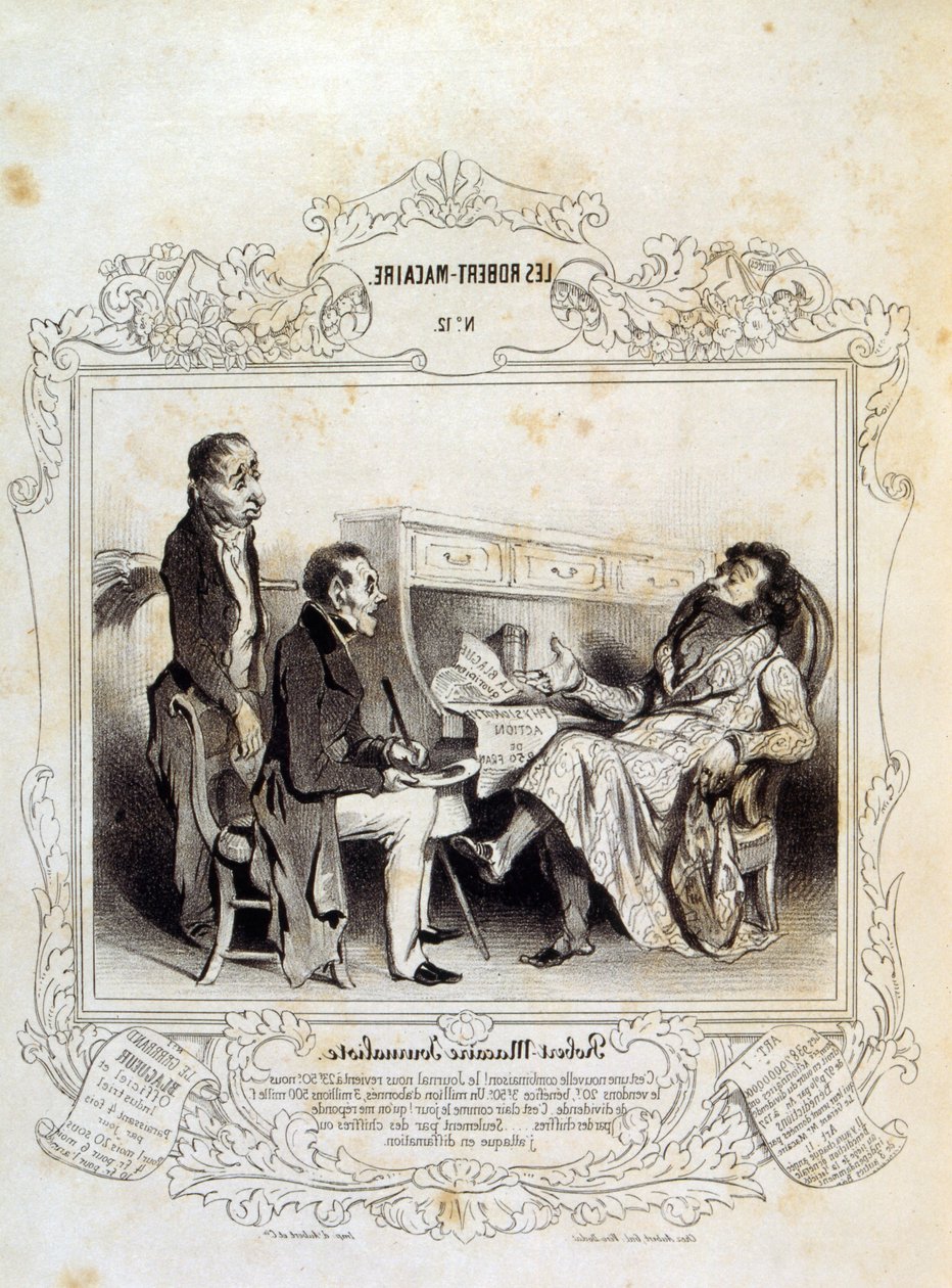 illustrationer om idéer och legender Philipon under titeln Les Cent och Robert Macaire av Honoré Daumier