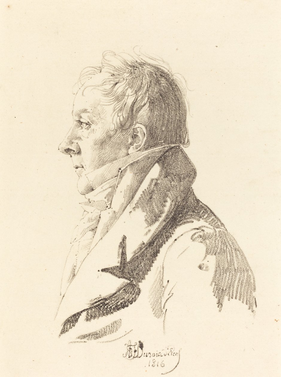 Porträtt av en man av Honore Jean Dubois Duperray