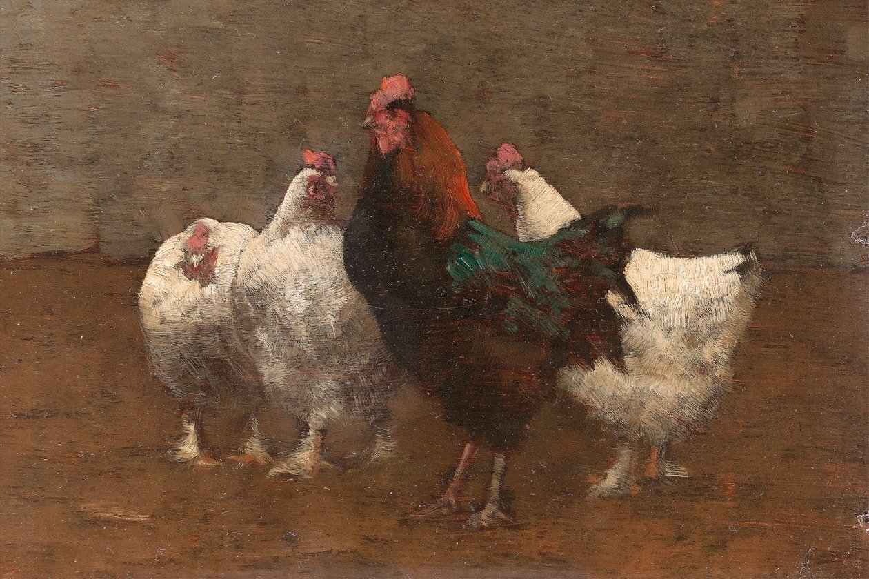 Fåglar, 1896 olja på tavla detalj av 244425 av Horace Mann Livens