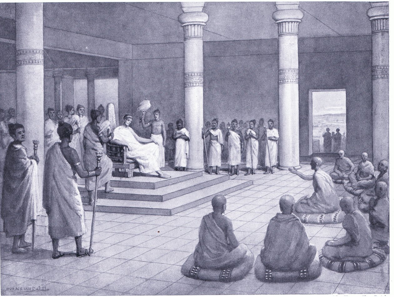 Kung Malinda ställer frågor 140 f.Kr av Horace van Ruith