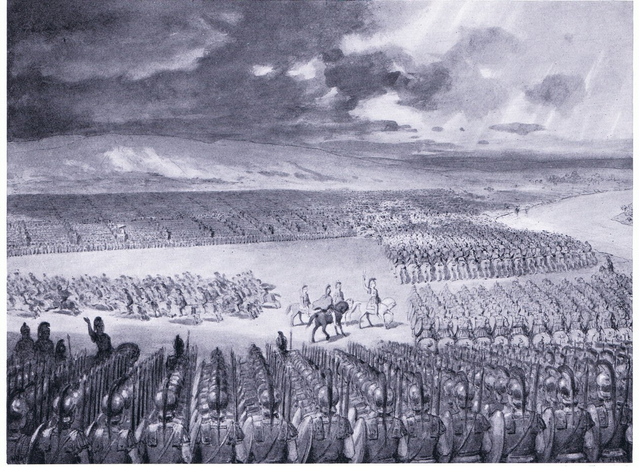Porus väntar på Alexanders anfall 326 f.Kr. av Horace van Ruith