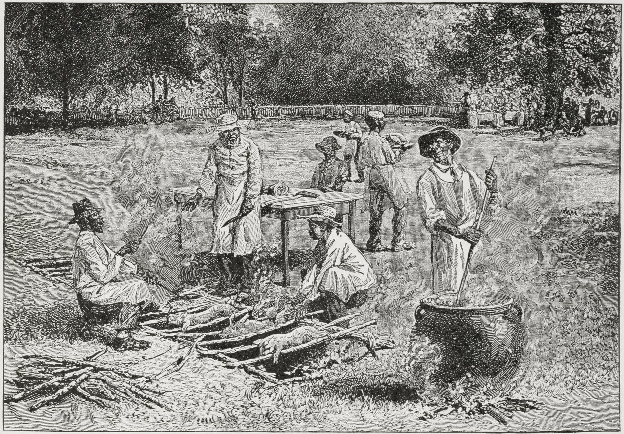 A Southern Barbecue, illustration från 