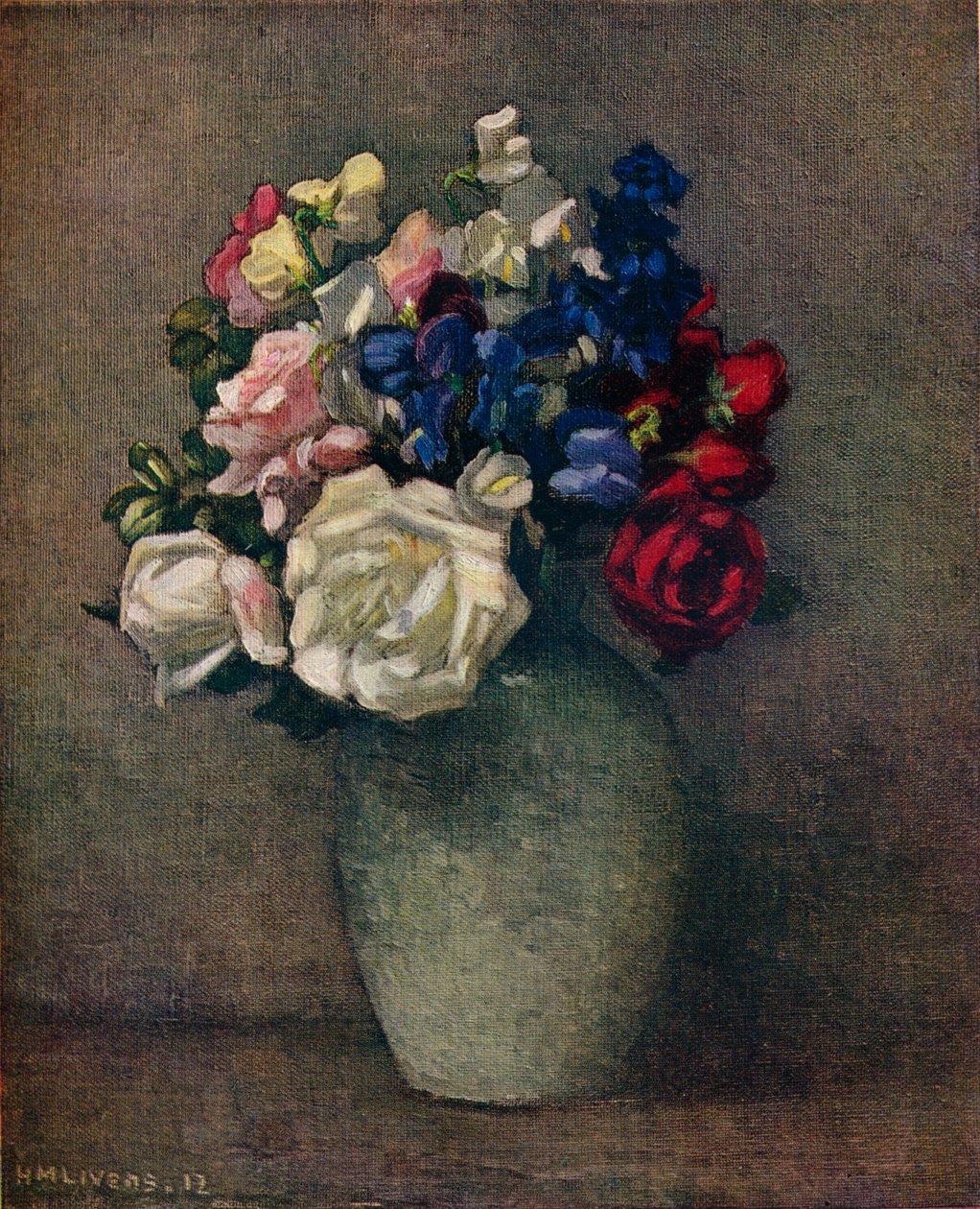 Söta ärtor och rosor, 1900-talet av Horace Mann Livens