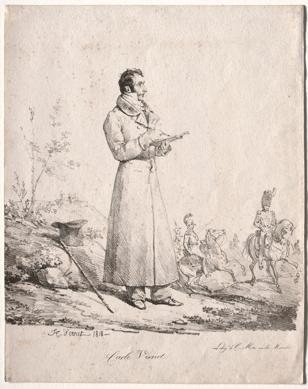 Antoine Charles Horace Vernet, kallad Carle. av Emile Jean Horace Vernet