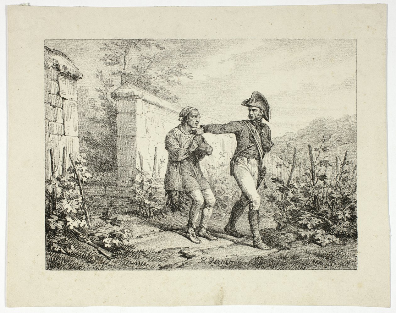 Gripande av en tjuvjägare av Emile Jean Horace Vernet
