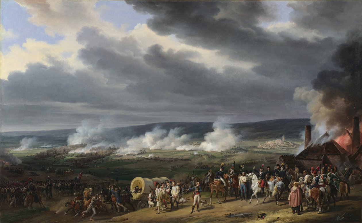 Slaget vid Jemappes (Jemmapes) den 6 november 1792 mellan Österrike och Frankrike (fransmännens seger, befäl av general Charles Francois Dumouriez (1739-1823). Målning av Emile Jean Horace Vernet (1789-1863) av Emile Jean Horace Vernet