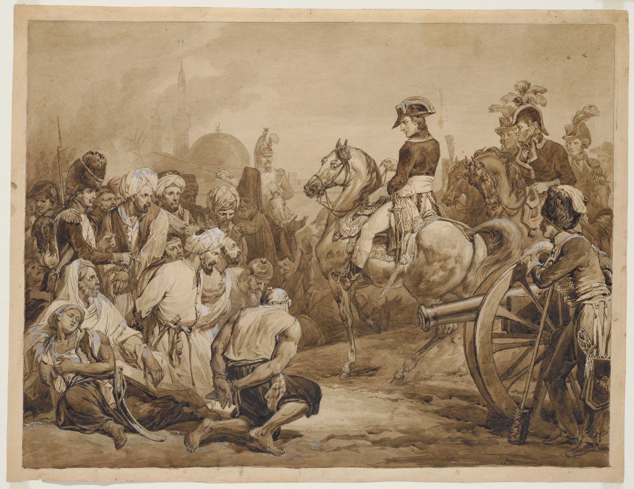 Bonaparte benådar rebellerna i Kairo av Horace Vernet