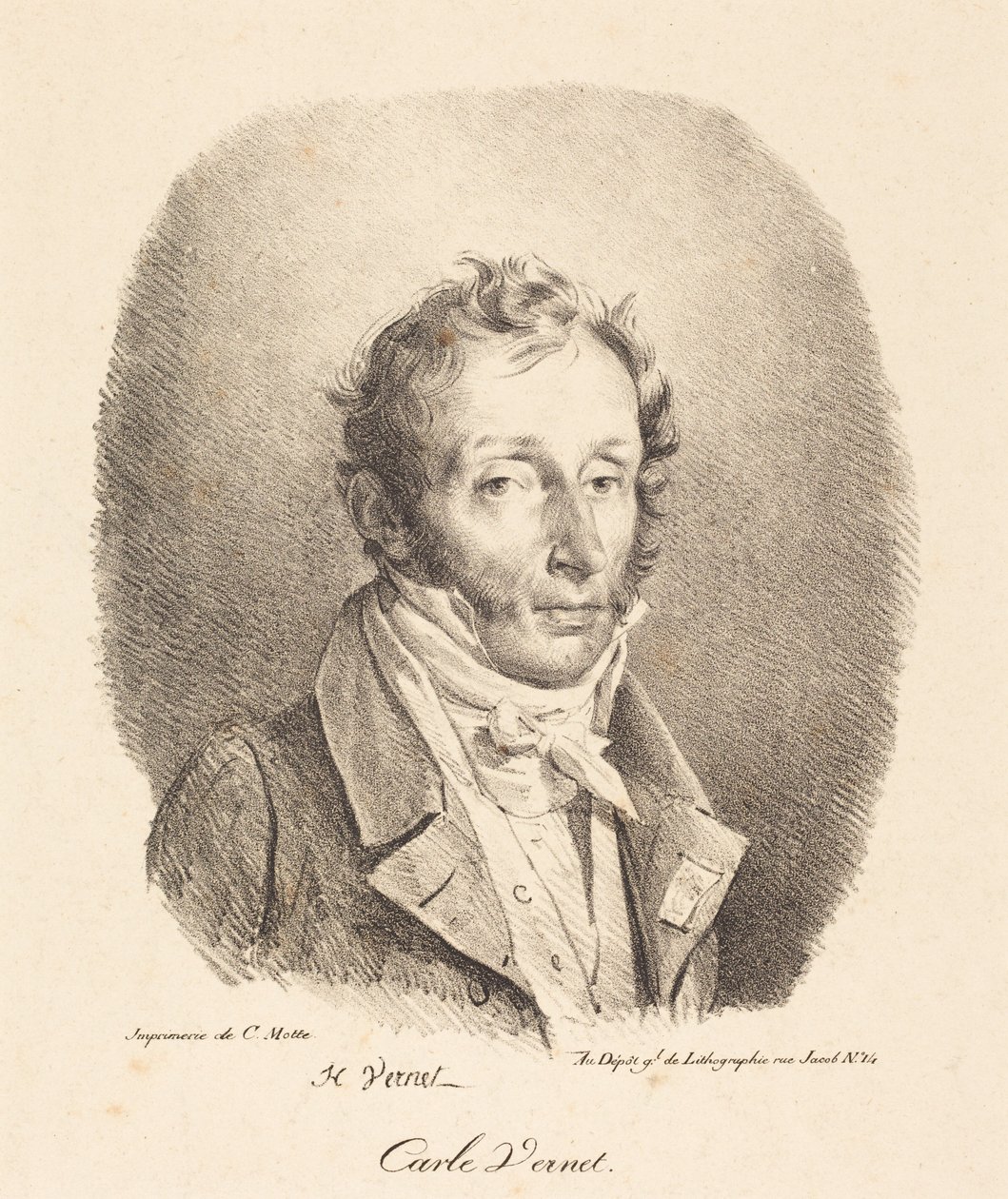 Byst av Carle Vernet av Horace Vernet