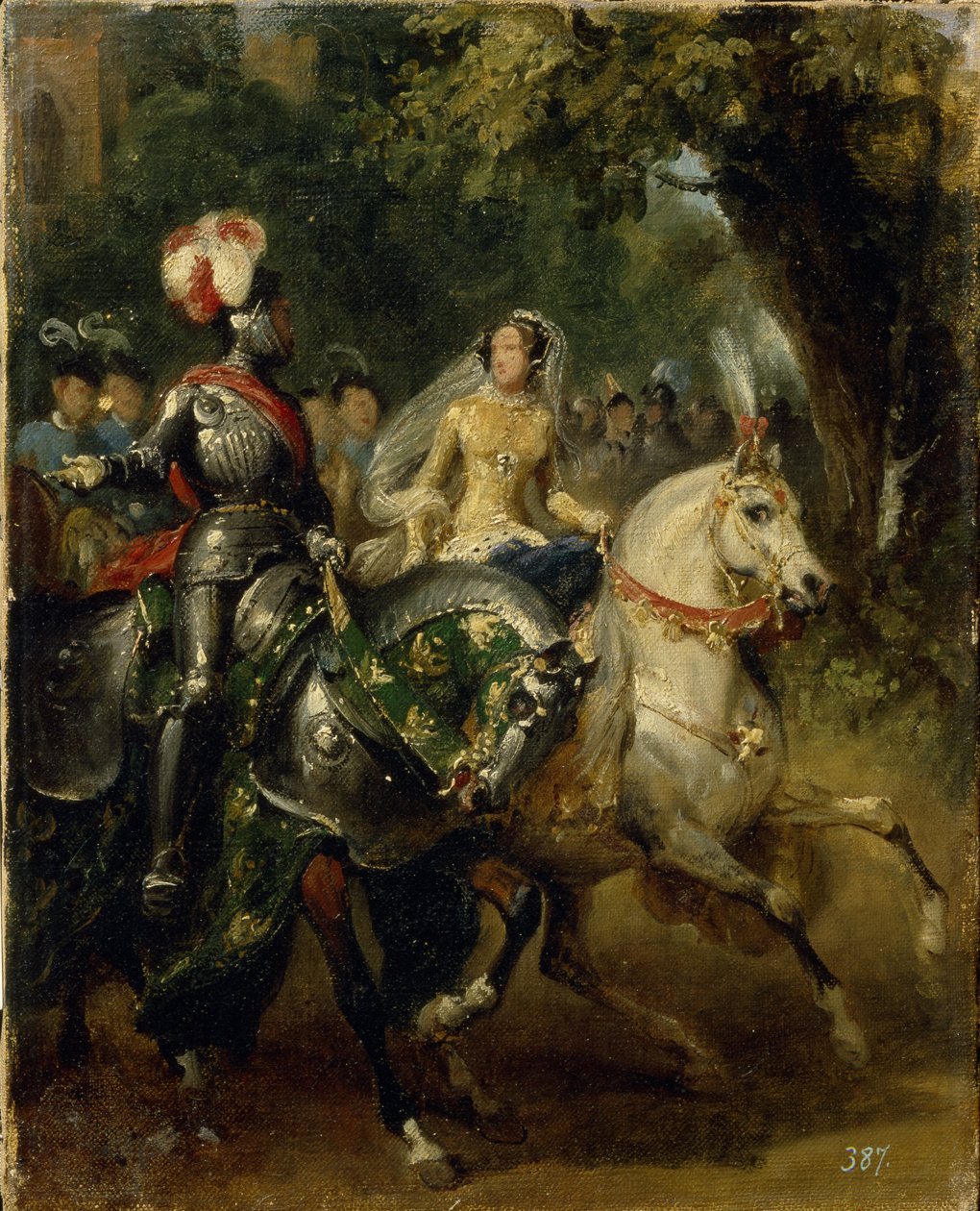Cavalcade, ca 1842 av Emile Jean Horace Vernet