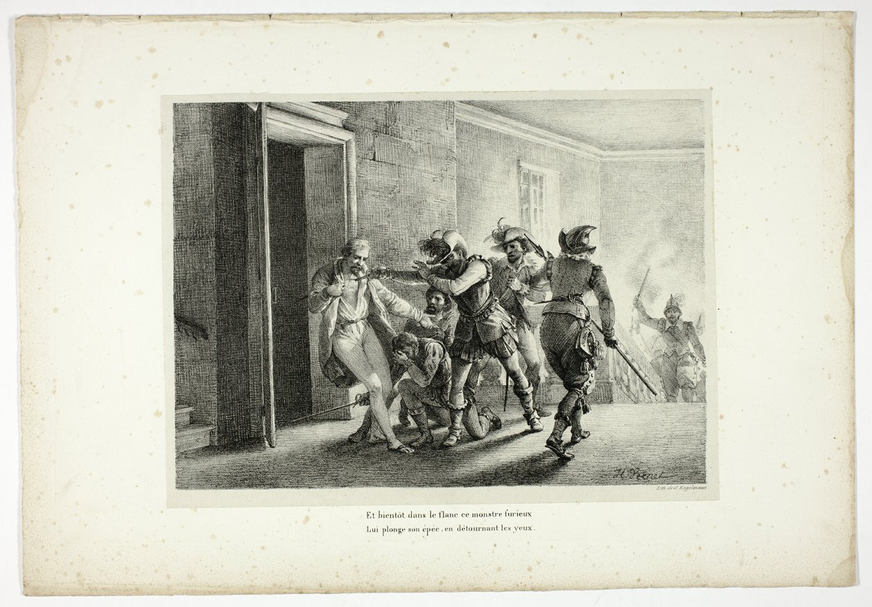 Och snart kommer detta rasande monster i sidan... av Horace Vernet