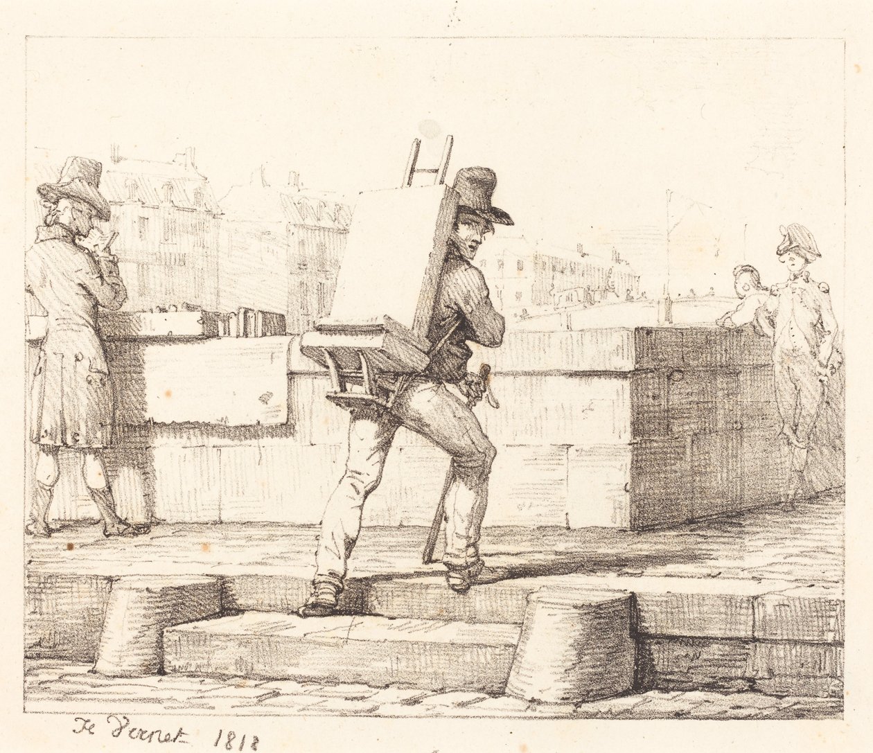 Framsida till portföljen ”Croquis Lithographiques par H. Vernet” av Horace Vernet