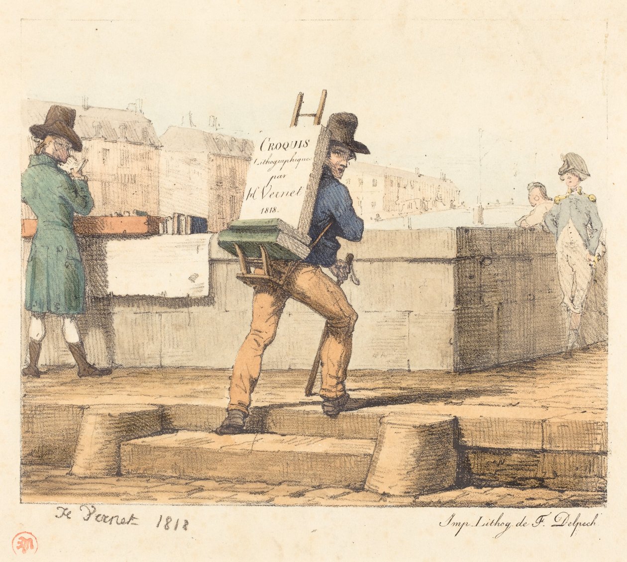 Frontespis till portföljen ”Croquis Lithographiques par H. Vernet” av Horace Vernet