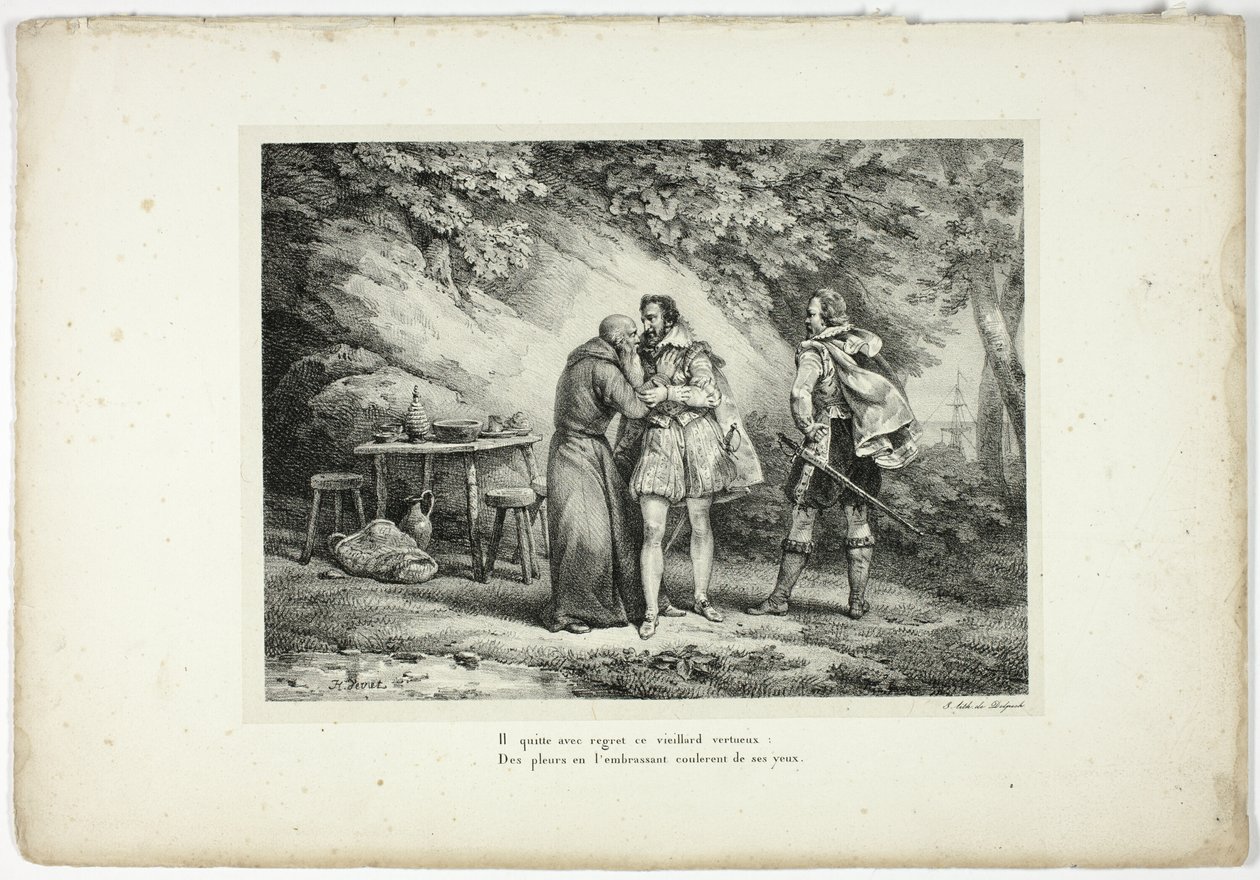 Han lämnar denna dygdiga gamla man med ånger... av Horace Vernet