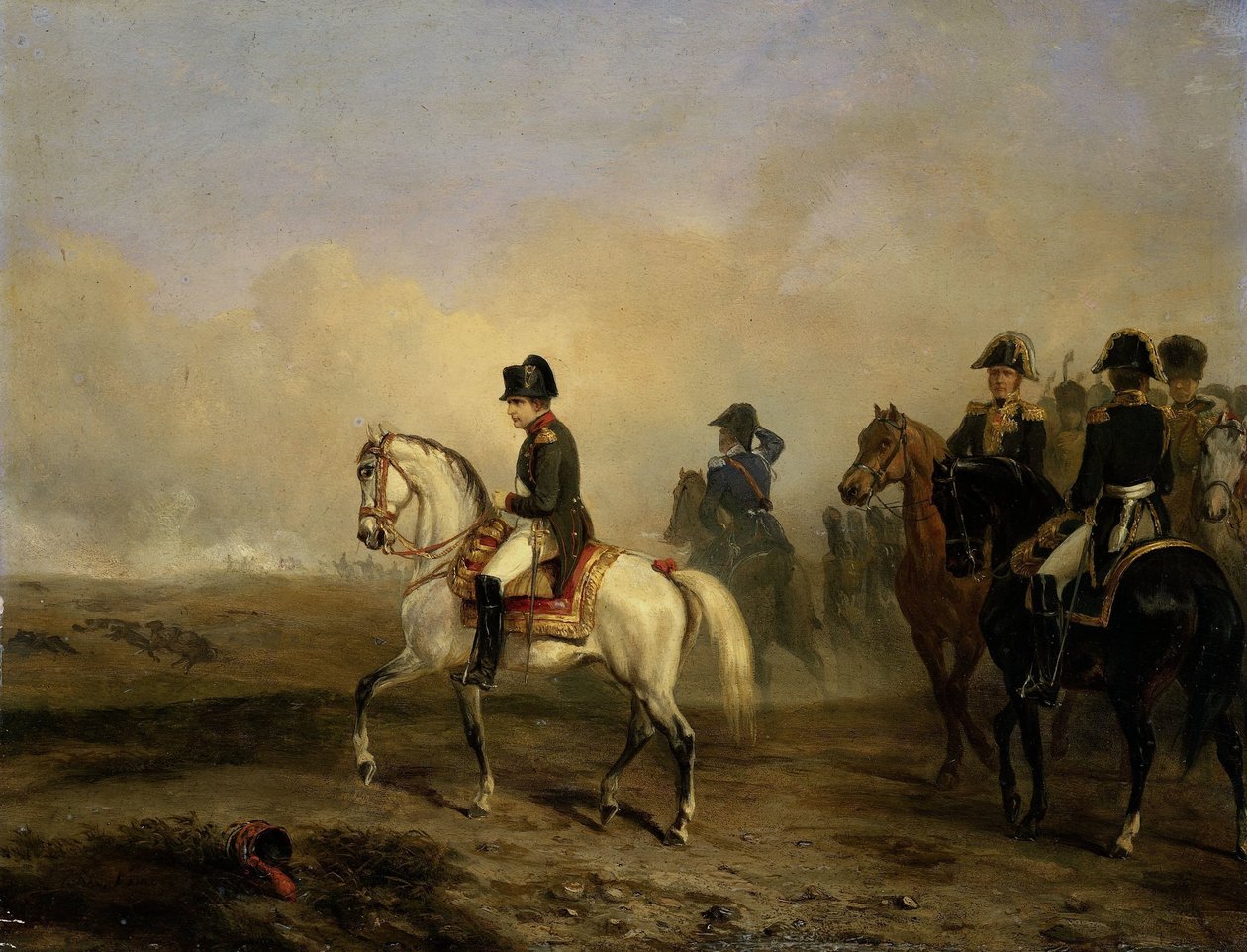 Kejsar Napoleon I och hans stav till häst av Emile Jean Horace Vernet